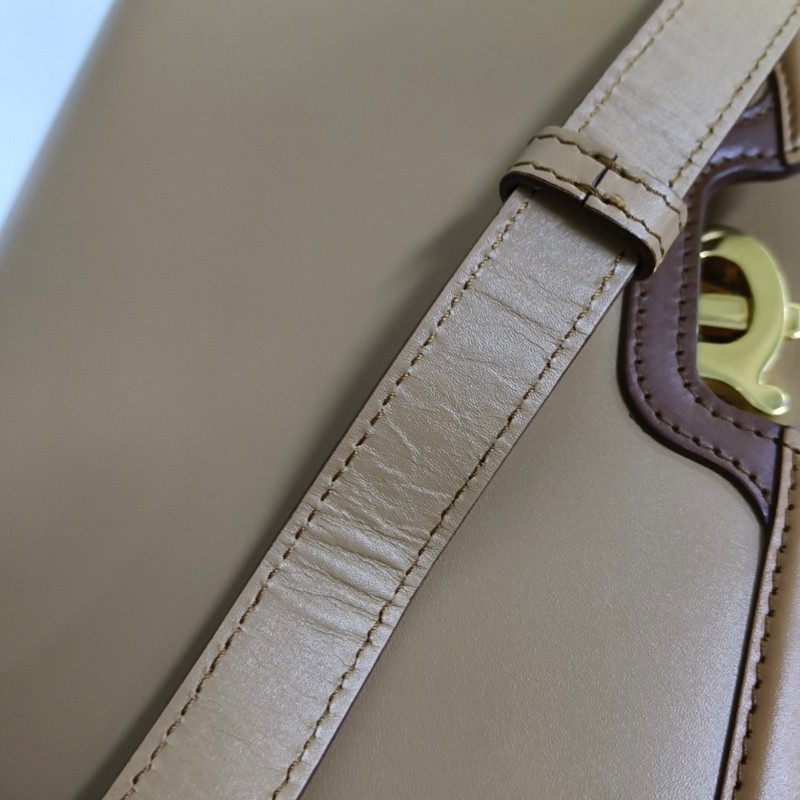 BURBERRY TB 中號 黃色牛皮TB單肩包 可拆卸肩帶-13