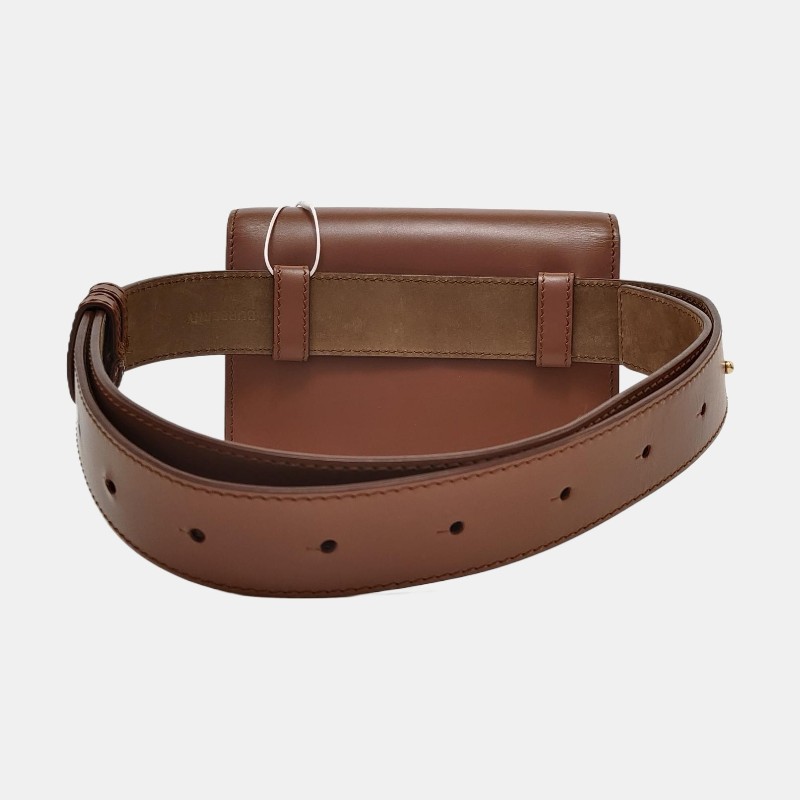 BURBERRY TB 迷你 棕色牛皮腰包腰包/胸包 金色五金-4