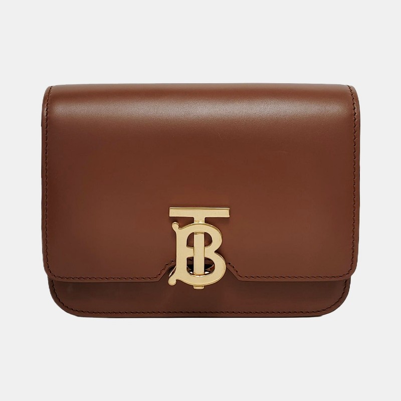 BURBERRY TB 迷你 棕色牛皮腰包腰包/胸包 金色五金-7
