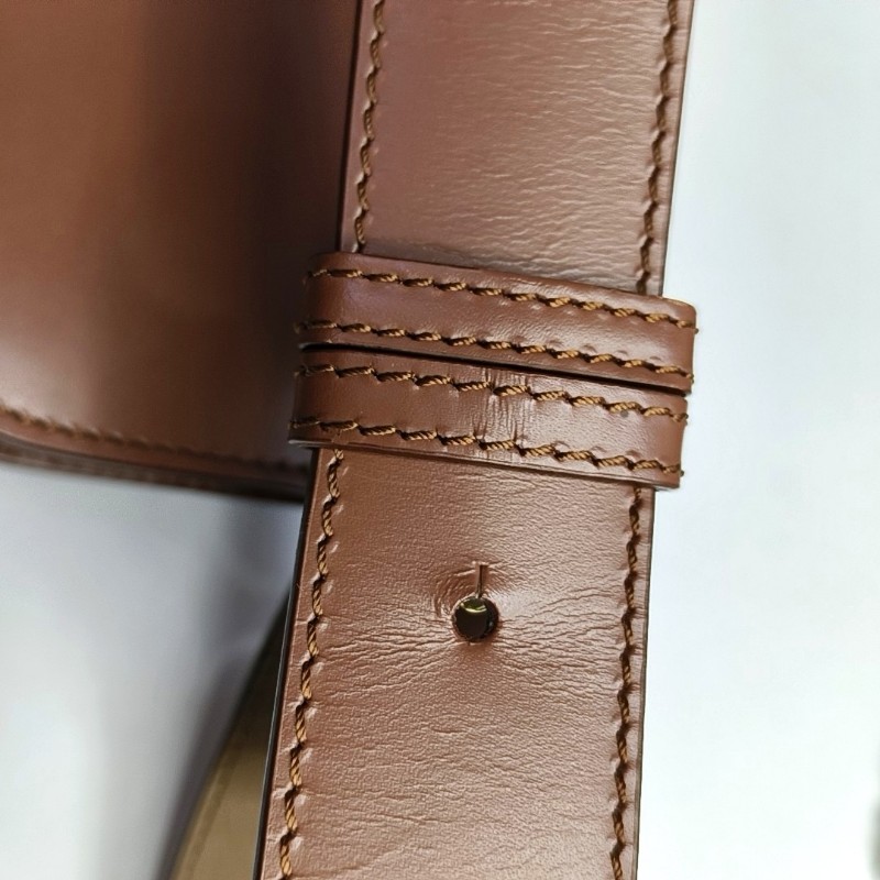 BURBERRY TB 迷你 棕色牛皮腰包腰包/胸包 金色五金-15