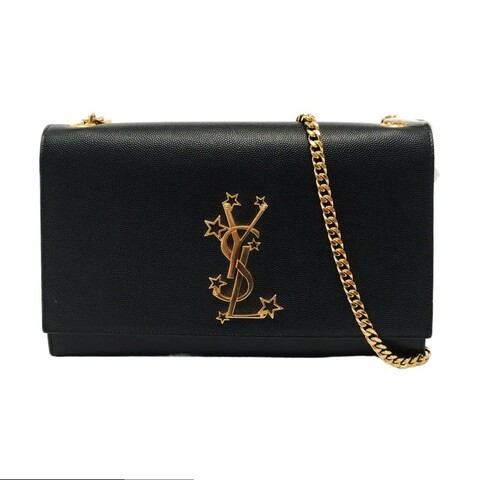 YSL KATE 中號黑色牛皮單肩包斜挎包
金色五金
