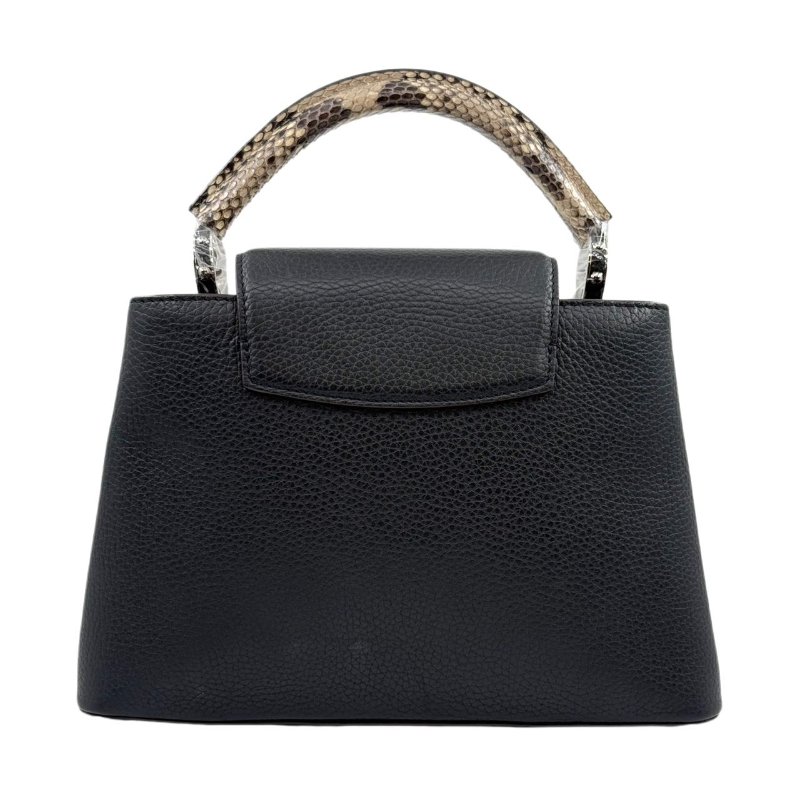 ［2415］路易威登 Louis Vuitton Capucines 黑色 牛皮 中號-1