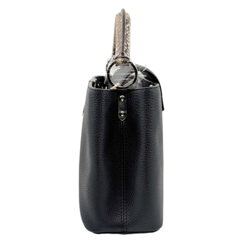 ［2415］路易威登 Louis Vuitton Capucines 黑色 牛皮 中號-2