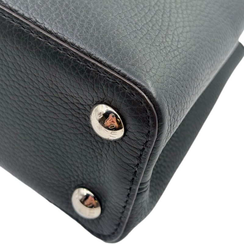 ［2415］路易威登 Louis Vuitton Capucines 黑色 牛皮 中號-13