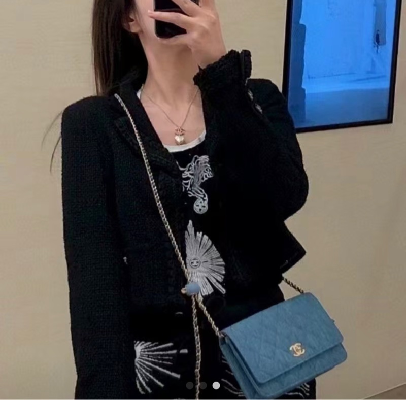 全新大全配芯片帶膜🈶️購證❤️ 香奈兒 #牛仔 #金球 #woc #發財包-1