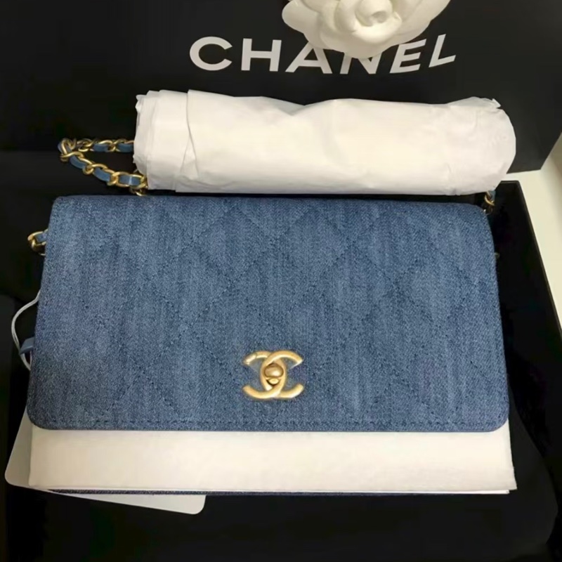 全新大全配芯片帶膜🈶️購證❤️ 香奈兒 #牛仔 #金球 #woc #發財包-2