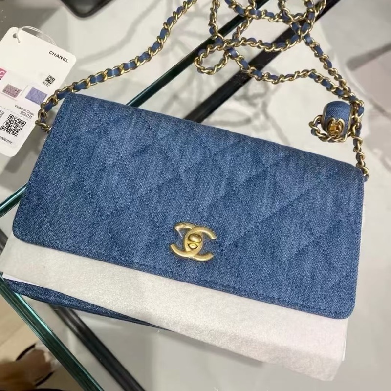 全新大全配芯片帶膜🈶️購證❤️ 香奈兒 #牛仔 #金球 #woc #發財包-3