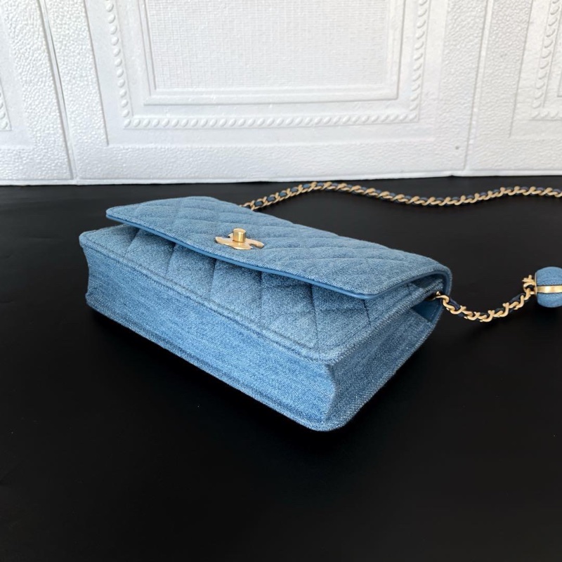 全新大全配芯片帶膜🈶️購證❤️ 香奈兒 #牛仔 #金球 #woc #發財包-7