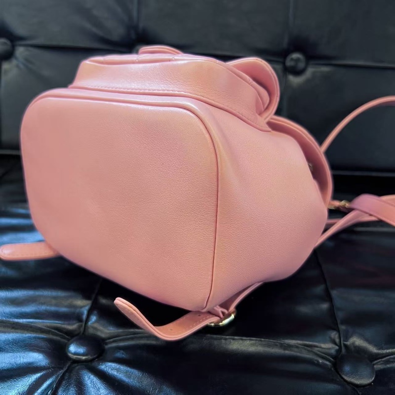 全新大全配🈶️25年購證❤️#香奈兒 #櫻花粉 牛皮 #乾燥玫瑰粉 #duma #雙肩包-5