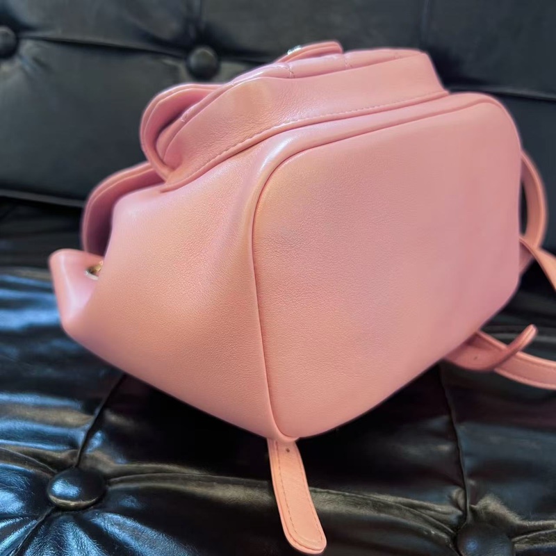 全新大全配🈶️25年購證❤️#香奈兒 #櫻花粉 牛皮 #乾燥玫瑰粉 #duma #雙肩包-6