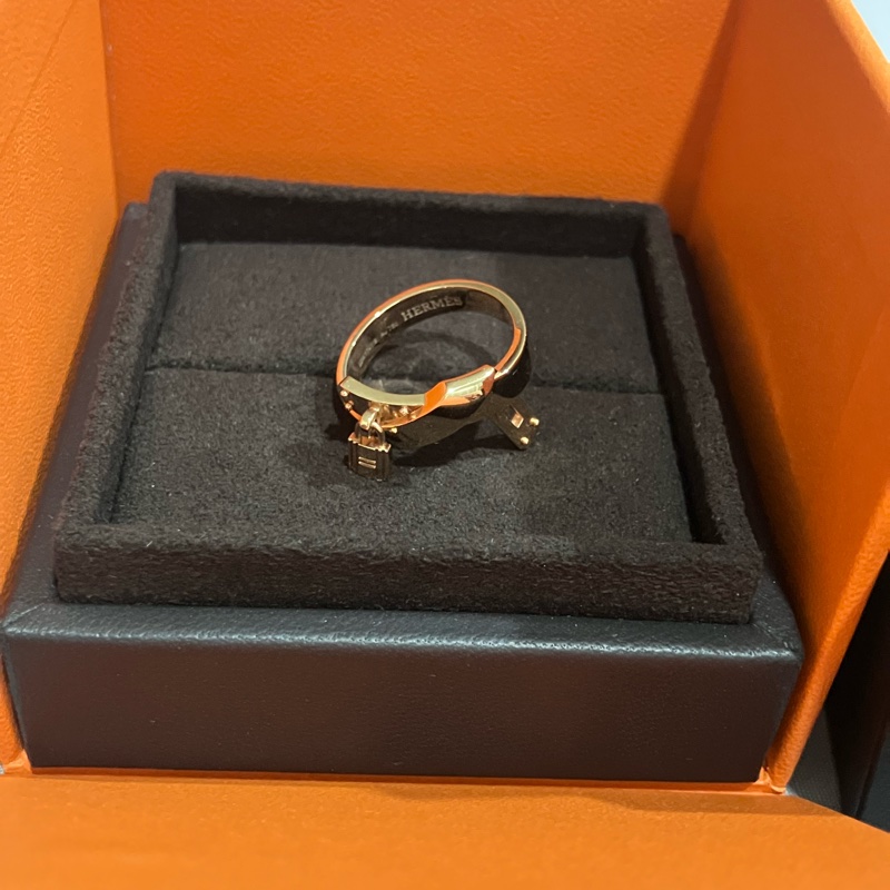 【全新全配】Hermes Kelly Gavroche戒指 18k玫瑰金 歐洲尺碼52-2