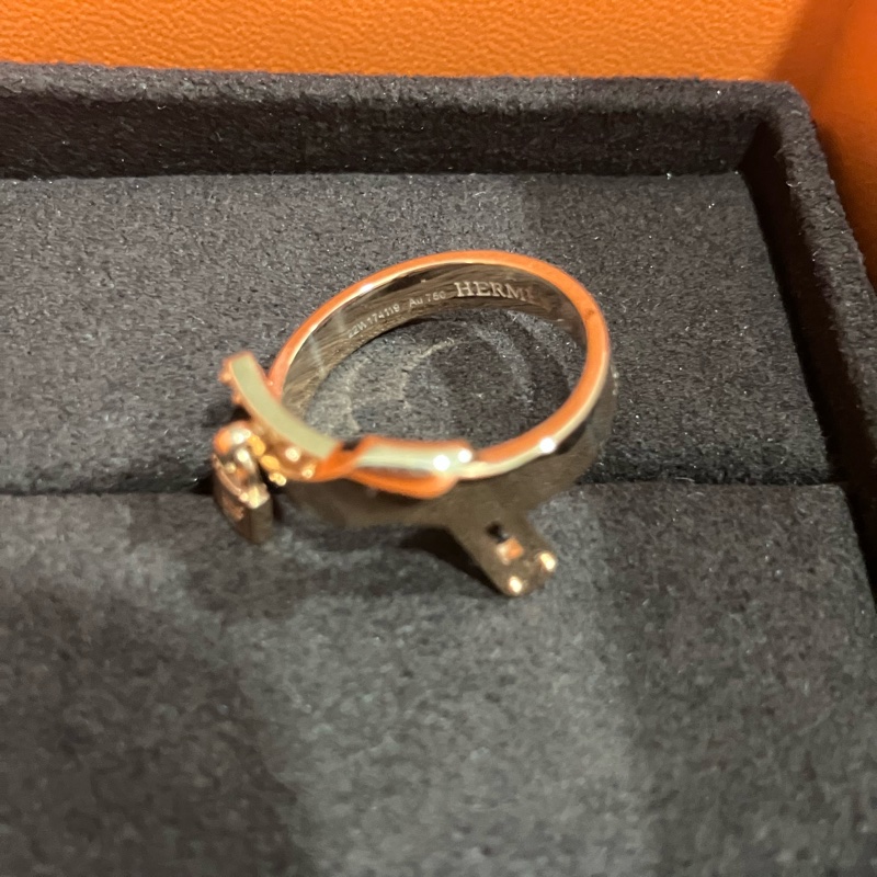 【全新全配】Hermes Kelly Gavroche戒指 18k玫瑰金 歐洲尺碼52-3