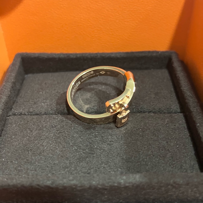 【全新全配】Hermes Kelly Gavroche戒指 18k玫瑰金 歐洲尺碼52-6