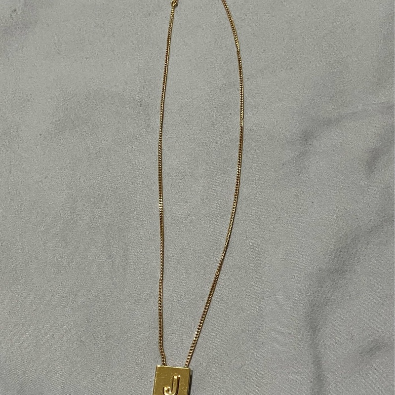特價🉐【全新】CELINE金色黃銅ALPHABET字母J頸鍊-0