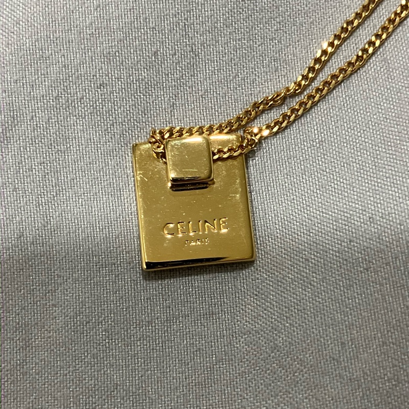 特價🉐【全新】CELINE金色黃銅ALPHABET字母J頸鍊-7