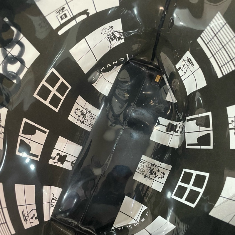 98新Chanel香奈兒中古亞克力透明沙灘包-4