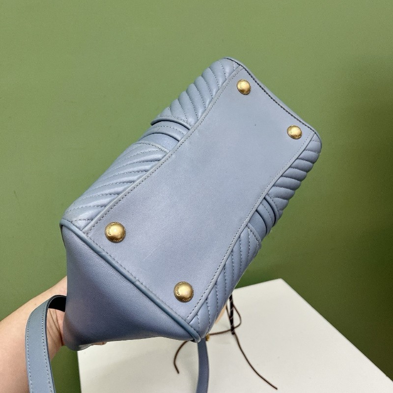 MIU MIU 霧霾藍tote手提包肩背包斜背包-3