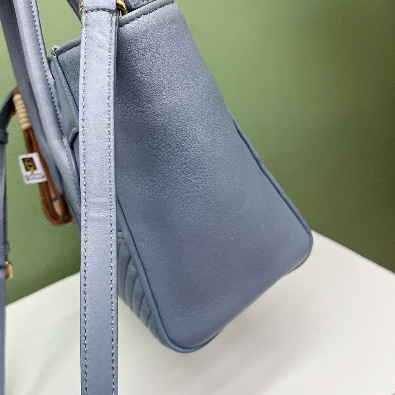 MIU MIU 霧霾藍tote手提包肩背包斜背包-5