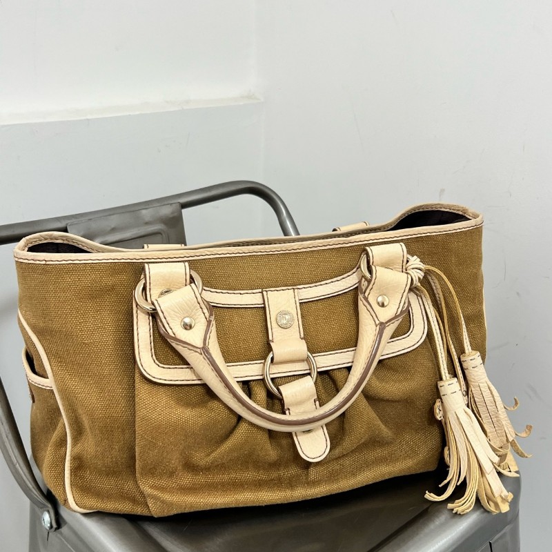 Celine Boogie吊墜皮牌帆布手提包-0