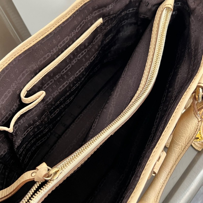 Celine Boogie吊墜皮牌帆布手提包-6