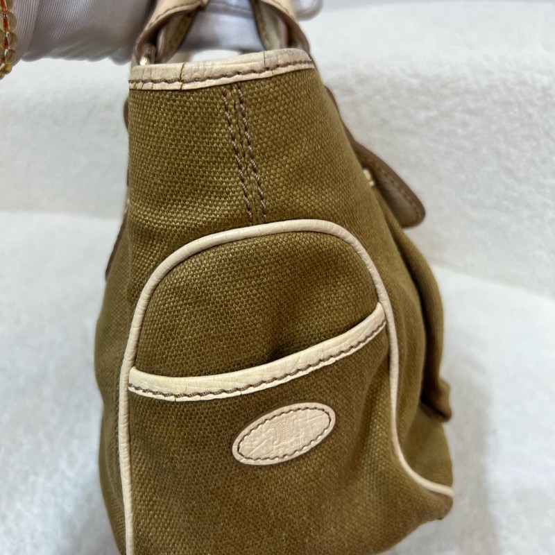 Celine Boogie吊墜皮牌帆布手提包-14