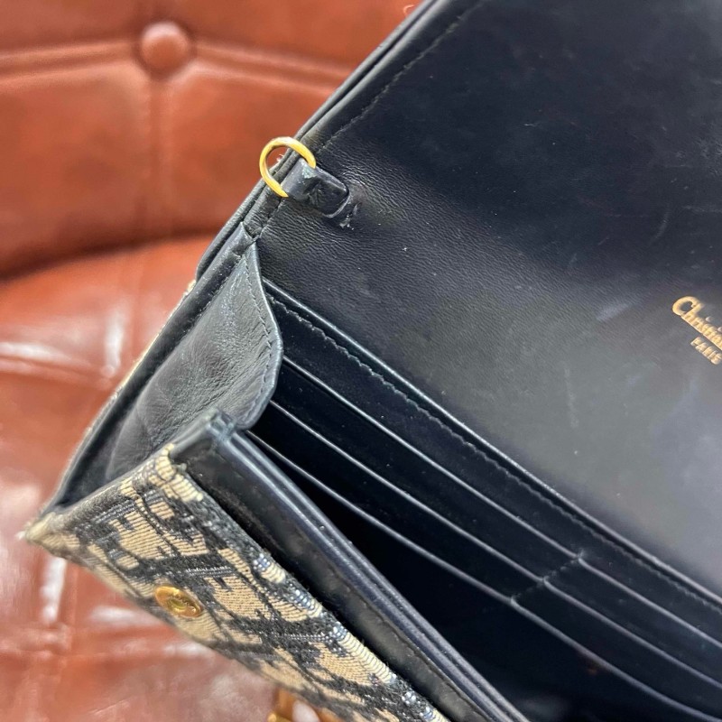 Dior 迪奧 小號老花馬鞍二合一鏈條包 肩背包斜背包-19