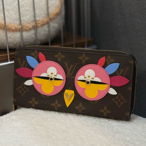 （情人節限量款 💗）Lv愛情鳥老花拉鍊長夾