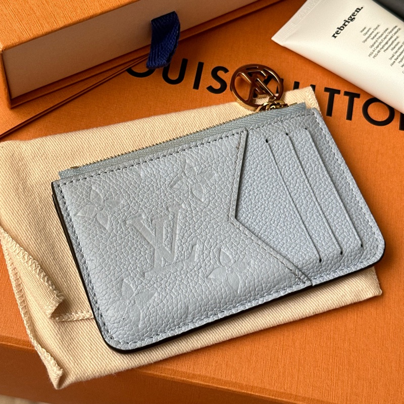 Lv Romy系列寶寶藍卡夾零錢包、短夾-1