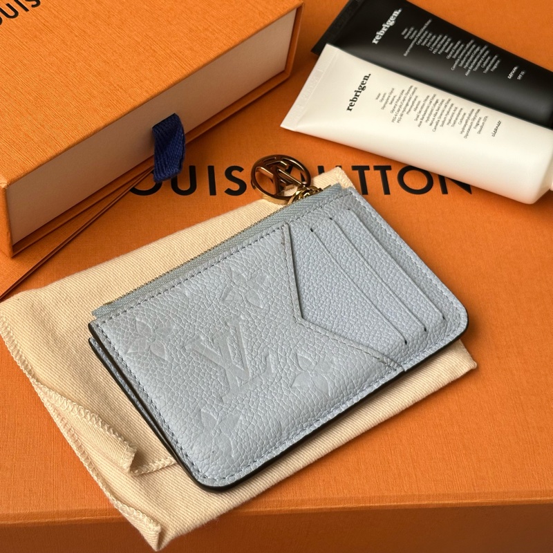 Lv Romy系列寶寶藍卡夾零錢包、短夾-5