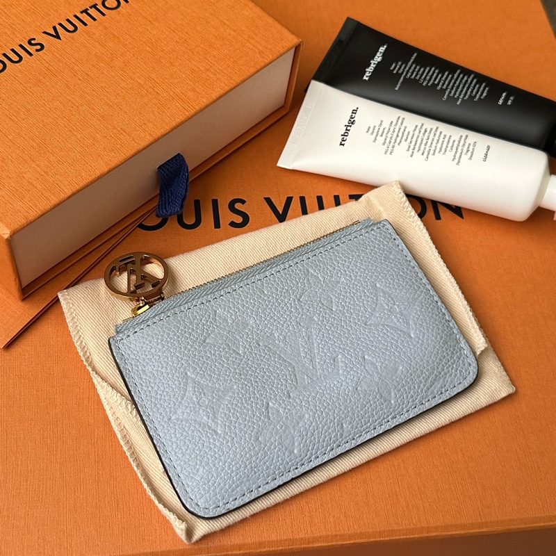 Lv Romy系列寶寶藍卡夾零錢包、短夾-6