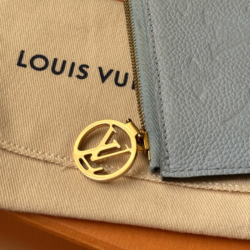 Lv Romy系列寶寶藍卡夾零錢包、短夾-10