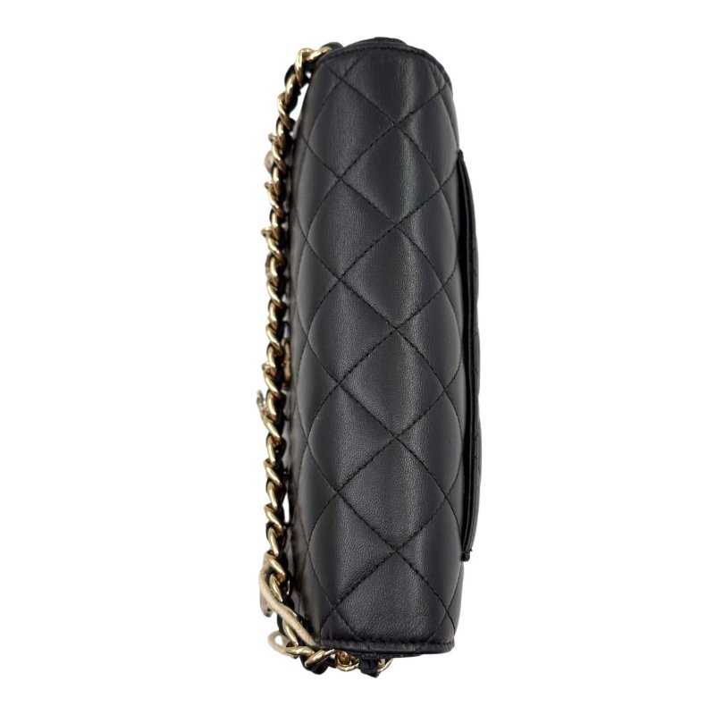 ［2536］香奈兒 Chanel WOC 黑色 羊皮 中號 金扣-2