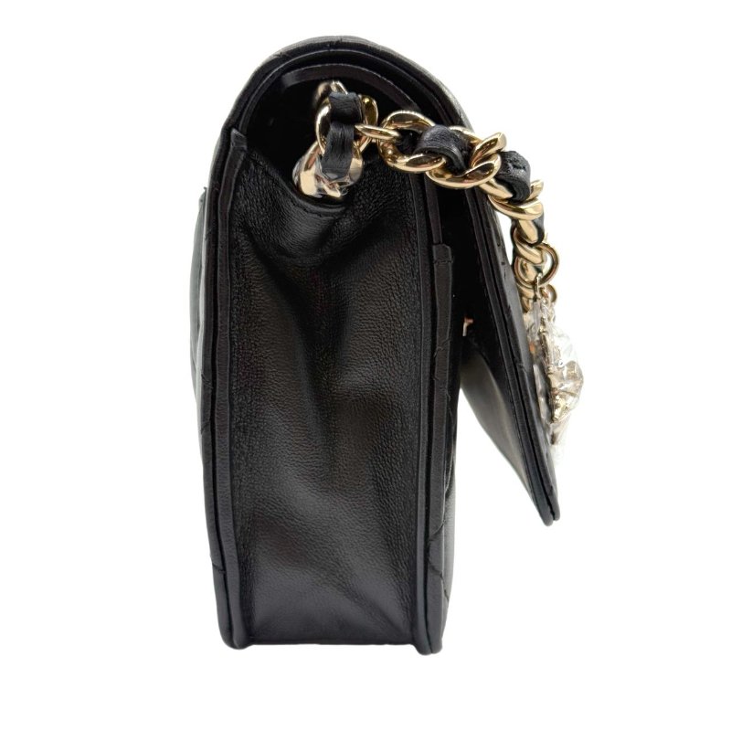 ［2536］香奈兒 Chanel WOC 黑色 羊皮 中號 金扣-3