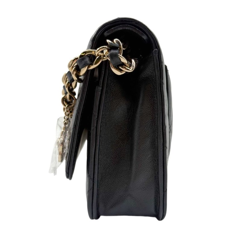 ［2536］香奈兒 Chanel WOC 黑色 羊皮 中號 金扣-4