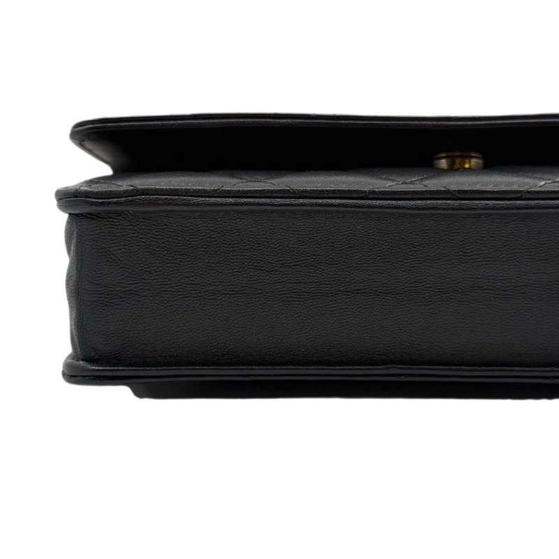 ［2536］香奈兒 Chanel WOC 黑色 羊皮 中號 金扣-11