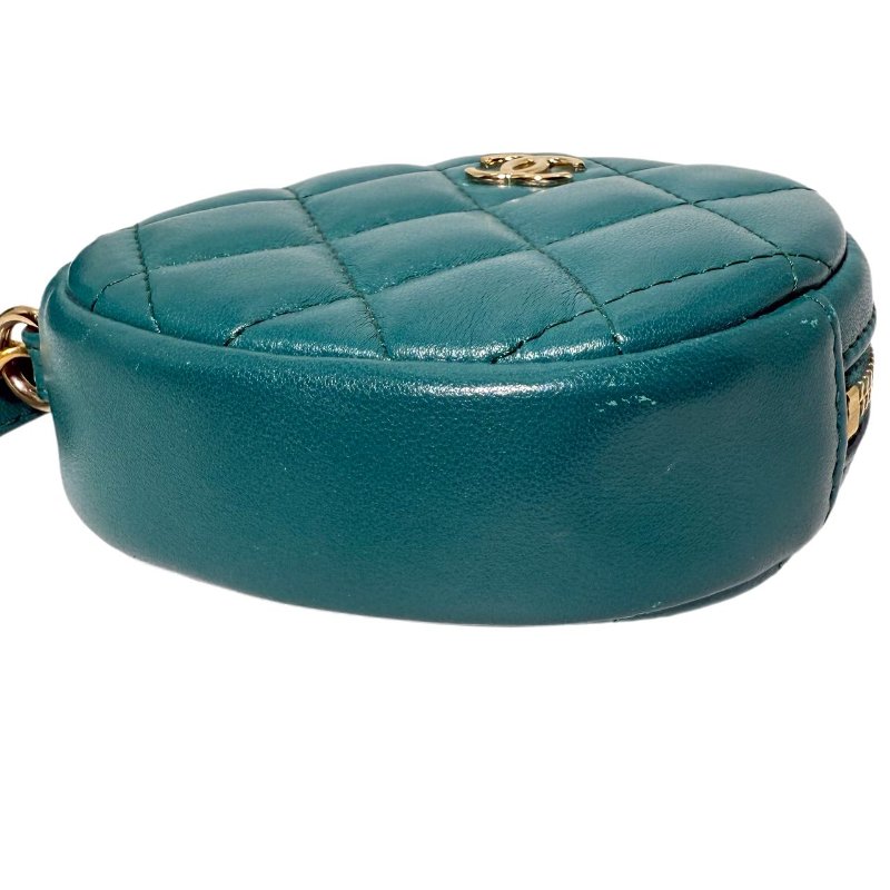 ［2400］香奈兒 Chanel 19 Bag WOC 湖水藍綠色 毛呢 小號 金扣-13