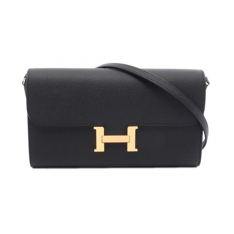 愛馬仕 Constance Long to Go 肩包 Epsom Epsom 黑色二手女款