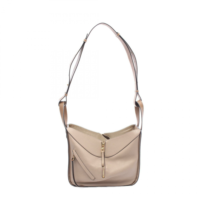 LOEWE HAMMOCK SMALL 斜背單肩包 A538S35X51 皮革 米棕色-4