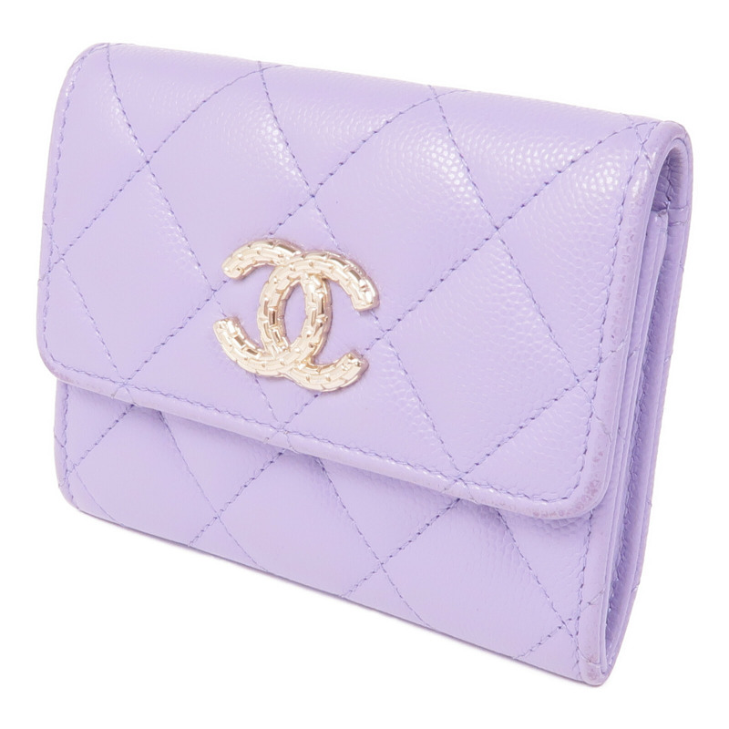 CHANEL 牛皮皮革Wallet金扣錢包-2