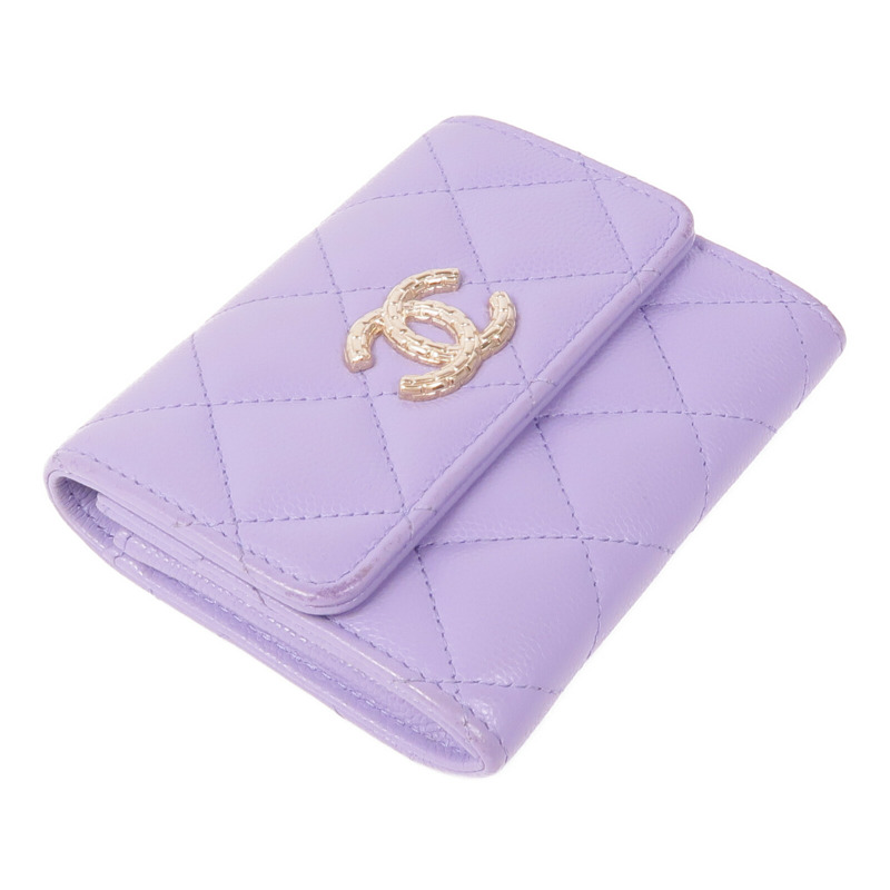 CHANEL 牛皮皮革Wallet金扣錢包-3