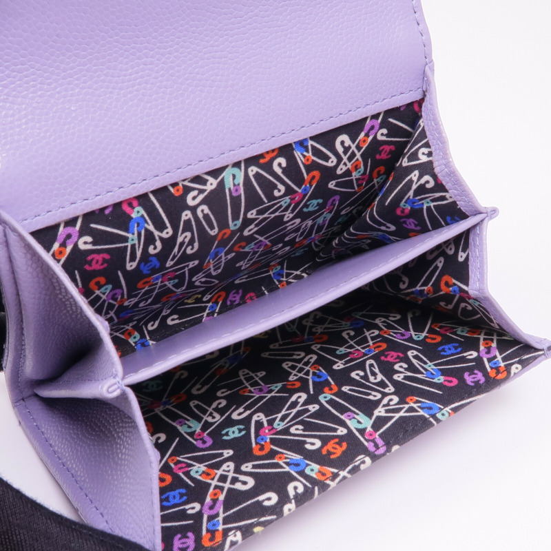 CHANEL 牛皮皮革Wallet金扣錢包-15