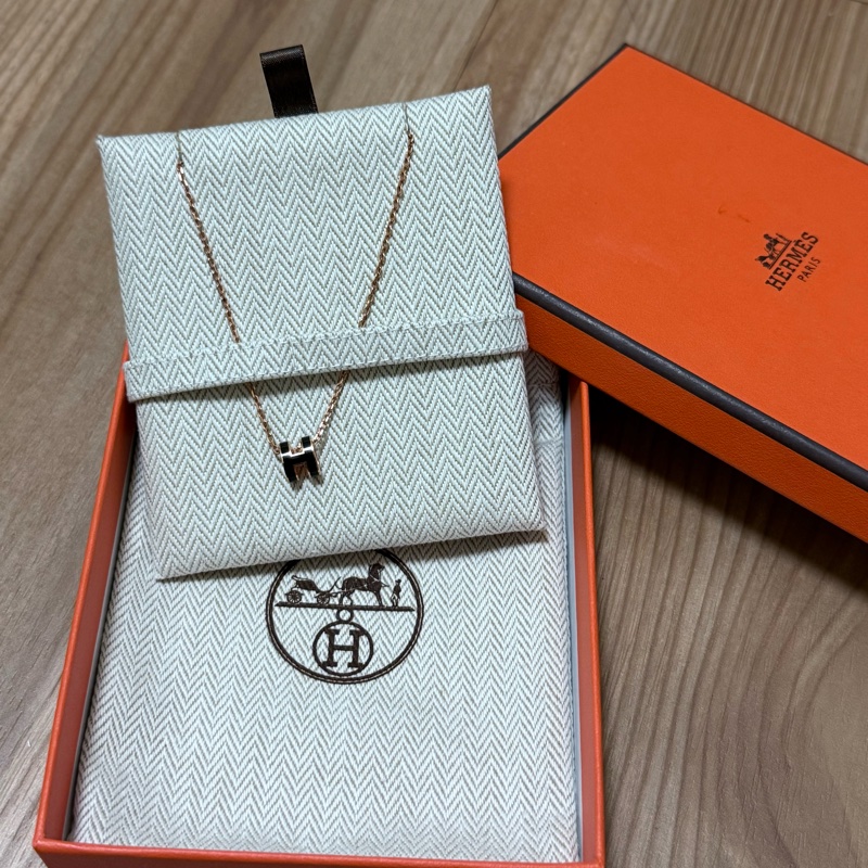 愛馬仕mini pop H黑金項鍊-0