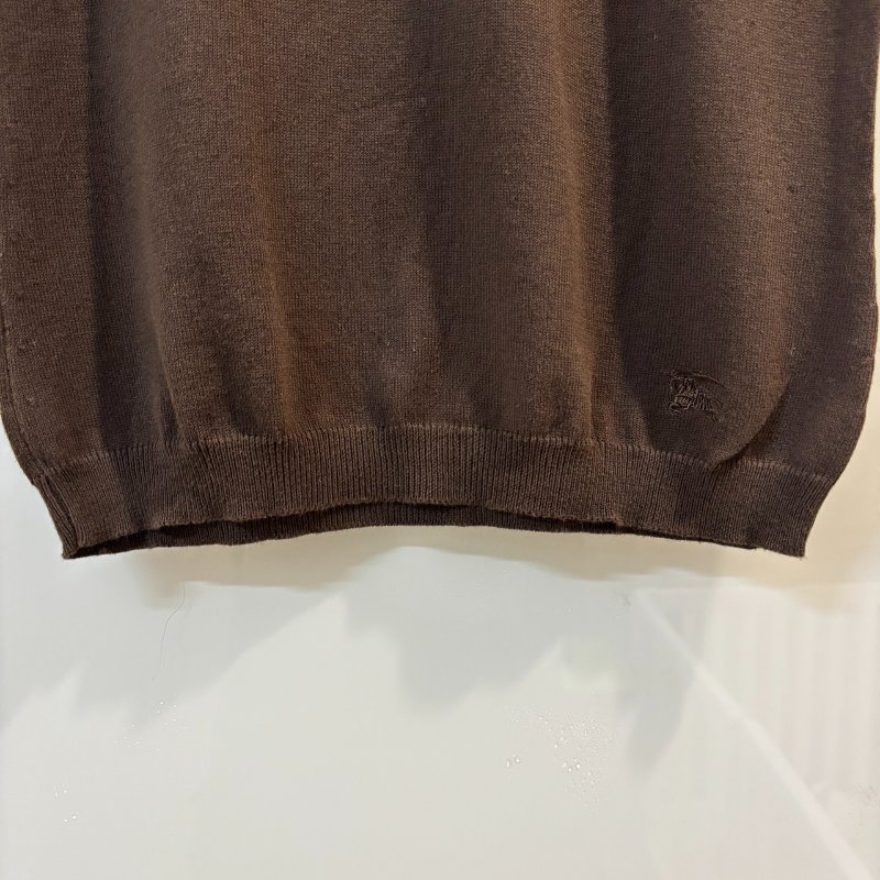 【美收精品】BURBERRY 茶色針織短袖 4-173【隔月月中將轉賣至日本 上架期限30天】-4
