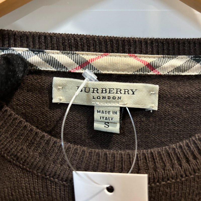 【美收精品】BURBERRY 茶色針織短袖 4-173【隔月月中將轉賣至日本 上架期限30天】-6