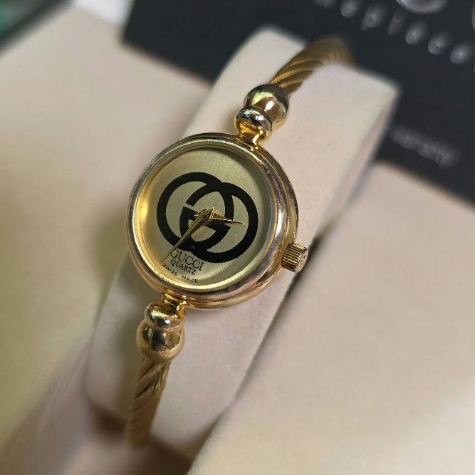 🌷Gucci 麻花手環手錶 ｜經典花紋✦fufu style 精品✦ 氣質款｜-0