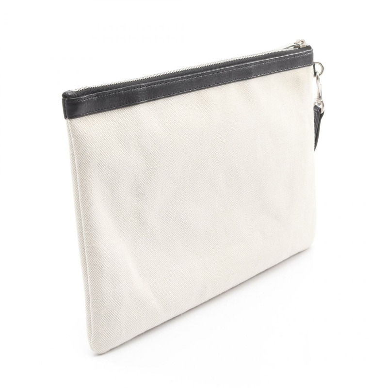 YVES SAINT LAURENT RIVE GAUCHE 商務手拿包 581369 帆布皮革-1