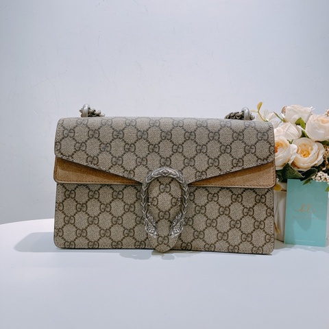 TW4507 GUCCI 古馳中號經典GG字翻蓋色鏈帶包包 GG SUPREME DIONYSUS SHOULDER BAG MEDIUM