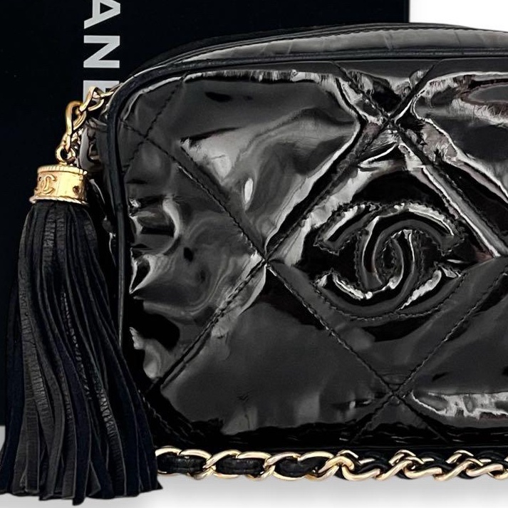 🌷Chanel 漆皮菱格紋協背包|經典花紋✦fufu style 精品✦ 氣質款|-5