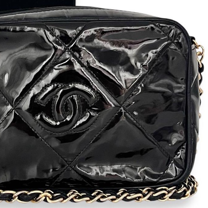 🌷Chanel 漆皮菱格紋協背包|經典花紋✦fufu style 精品✦ 氣質款|-7