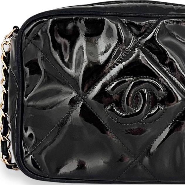 🌷Chanel 漆皮菱格紋協背包|經典花紋✦fufu style 精品✦ 氣質款|-8